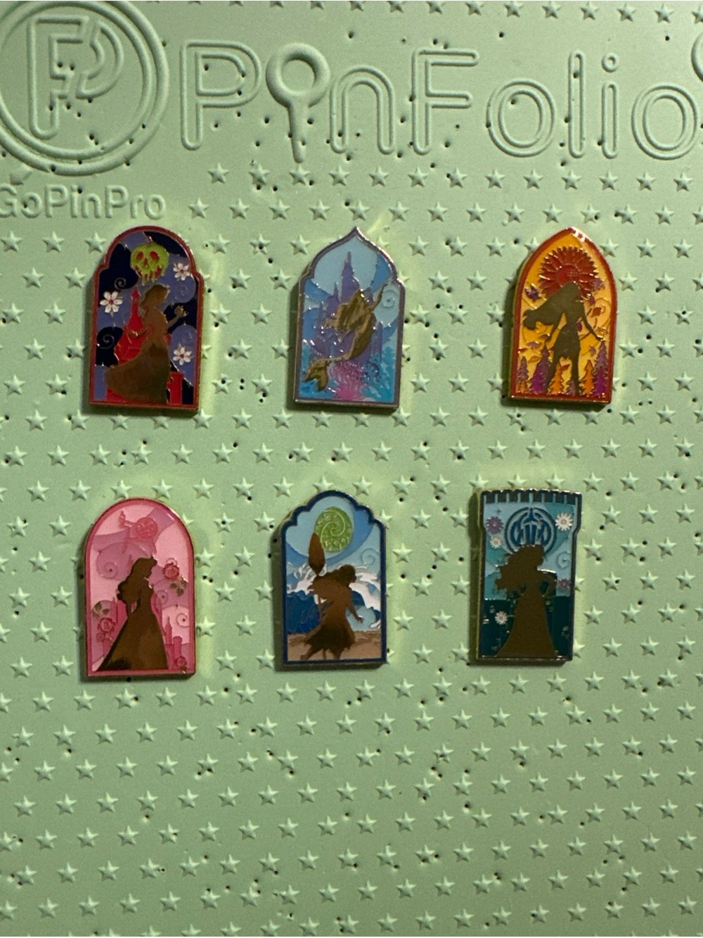 Loungefly Disney Princess Archway Silhouette Blind Box Pin Complete Set Of 6